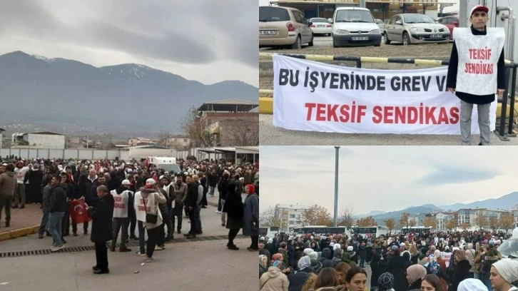 Bursa'nın önemli tekstil fabrikasında grev başladı 