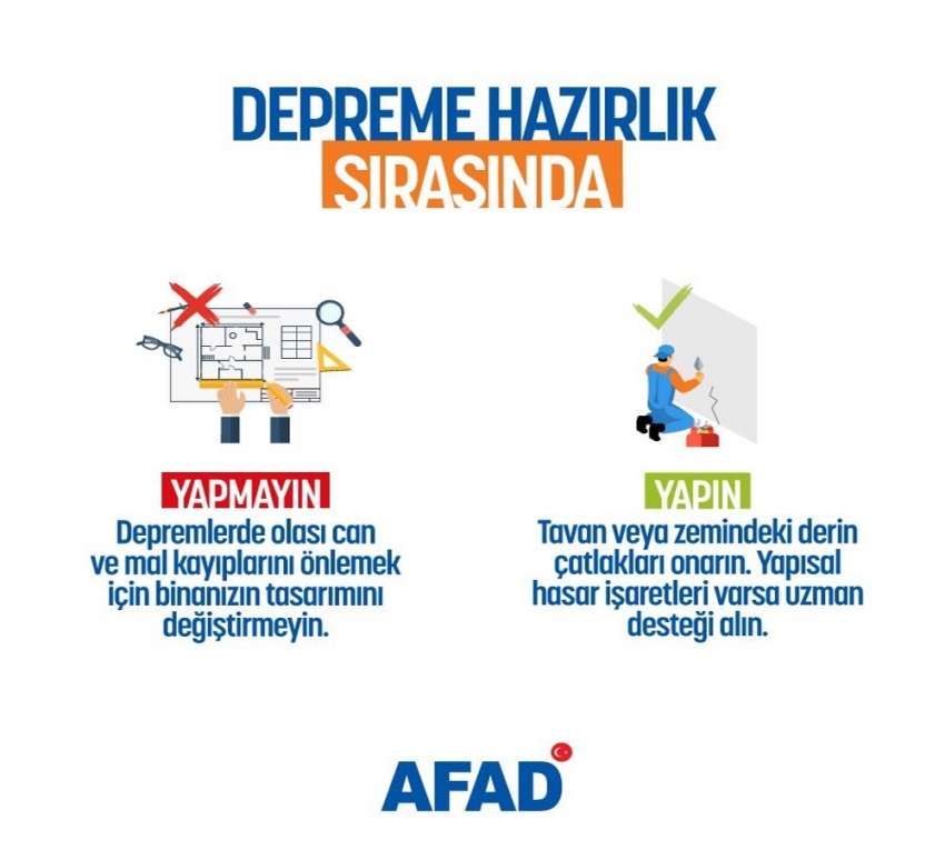 AFAD uyarıyor: “Deprem için önlemlerinizi alın