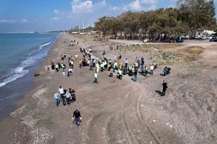 Caretta carettaların yumurtlama alanlarından Kazanlı sahili temizlendi
