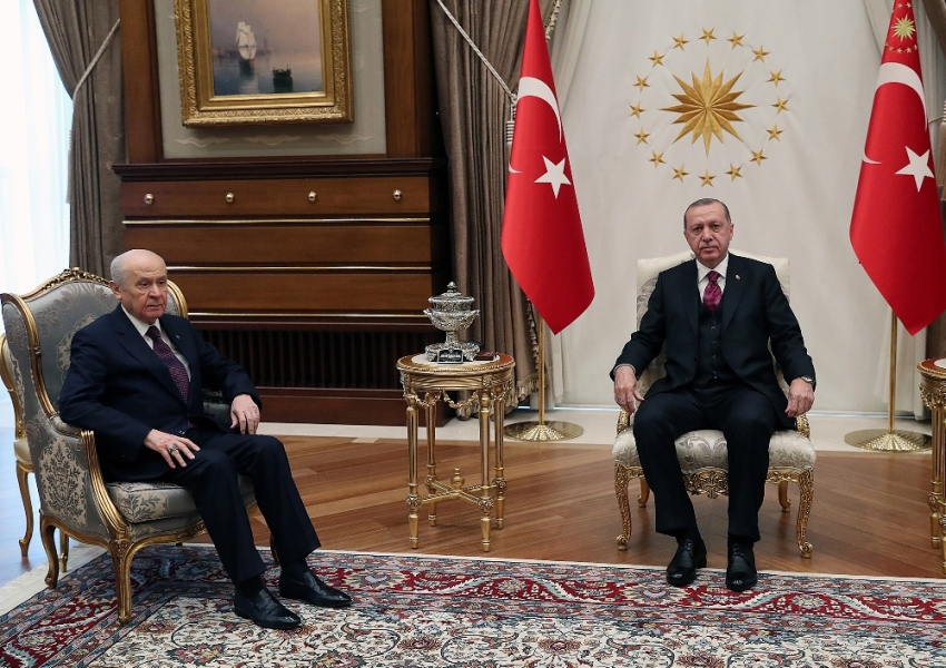 Erdoğan-Bahçeli görüşmesi sona erdi