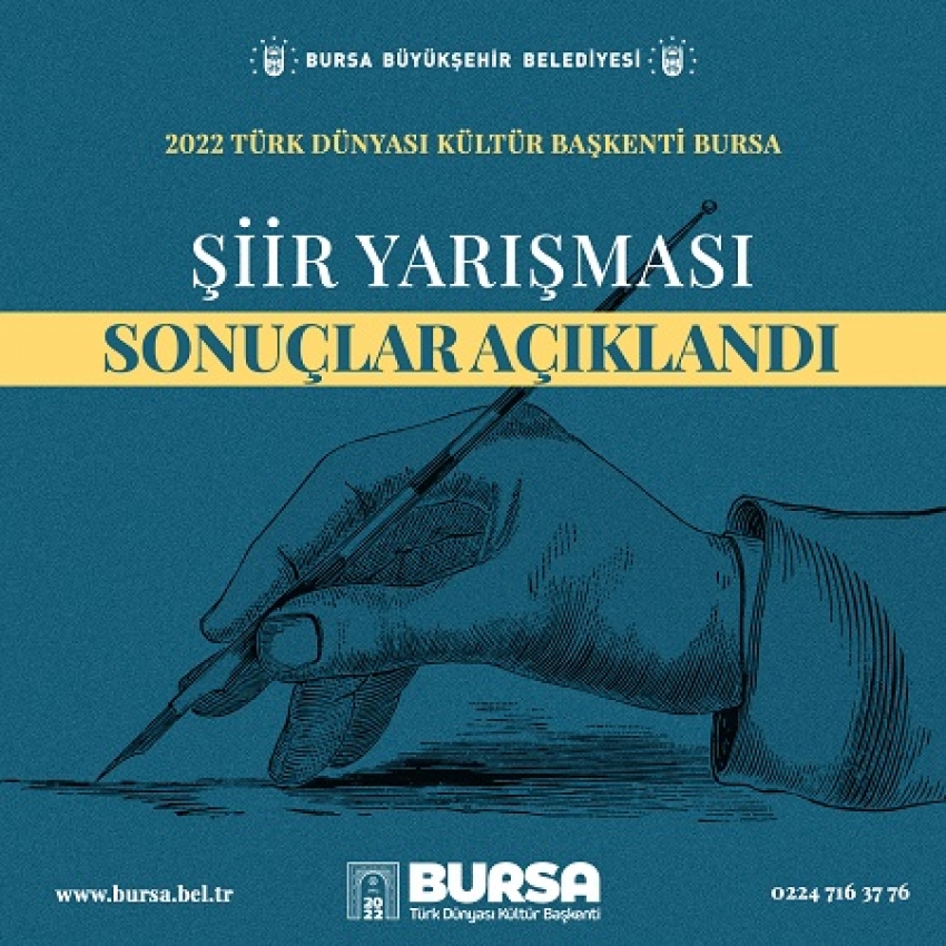 Bursa Büyükşehir'de ödüllü şiirler belirlendi