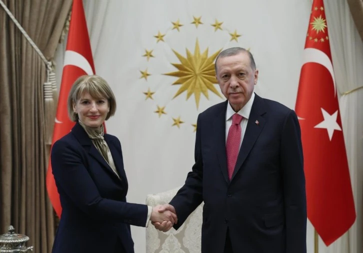 Cumhurbaşkanı Erdoğan, Birleşik Krallık Büyükelçisi Jill Morris’i kabul etti