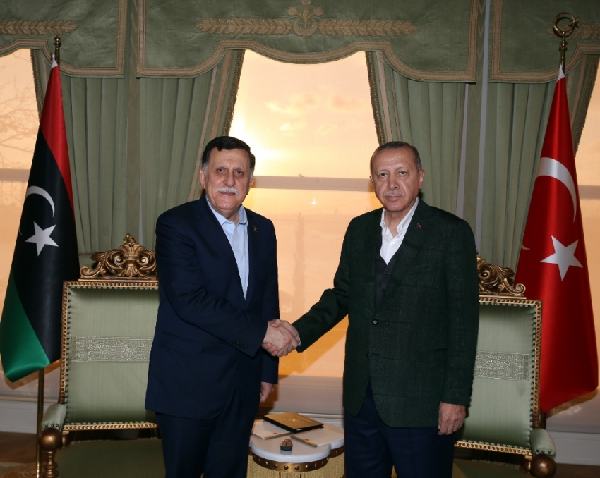 Libya Başkanlık Konseyi Başkanı Al-Sarraj’ı kabul etti