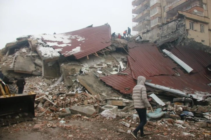 Deprem sonrası video çekerken ev üstüne yıkıldı. İşte o anlar...
