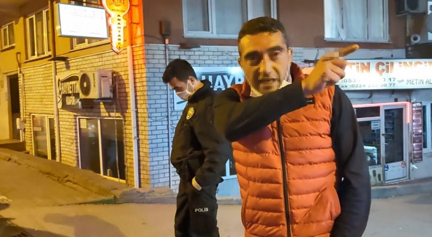 Bursa'da polisleri tehdit etti