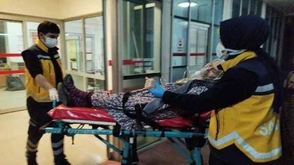 Doğal gaz sızıntısından zehirlenen kadın, hastanede tedaviye alındı