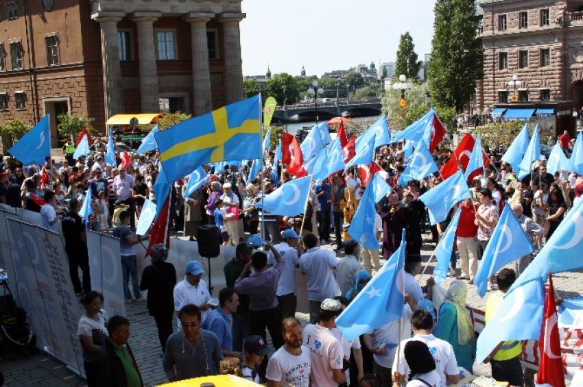 İsveç’te Çin protestosu