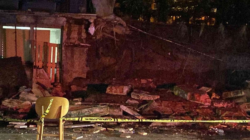 Ünlü restoranın istinat duvarı çöktü: 1 ölü, 1 yaralı
