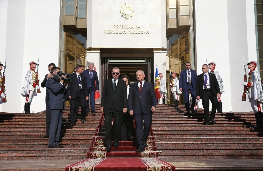 Erdoğan Moldova Cumhurbaşkanlığı Binasının açılış törenine katıldı
