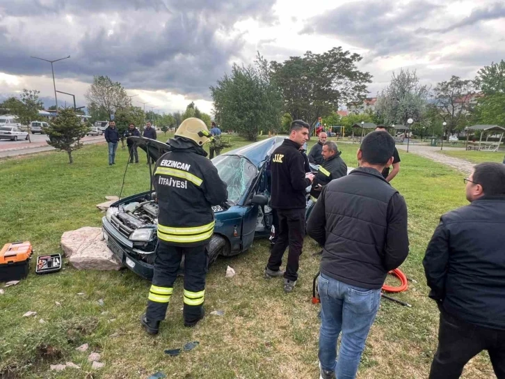 Erzincan’da trafik kazası: 1 yaralı

