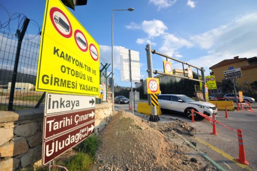 Bursa'daki ölüm yolunda bariyerli önlem