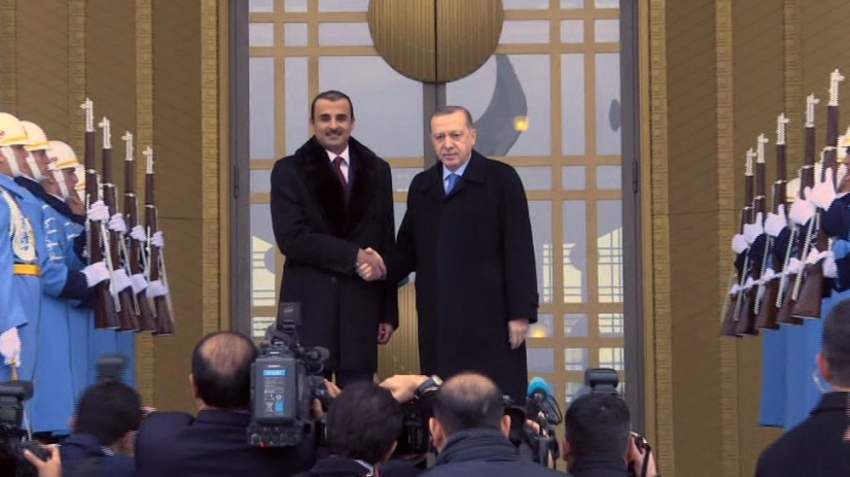 Erdoğan, Katar Emiri ile bir araya geldi