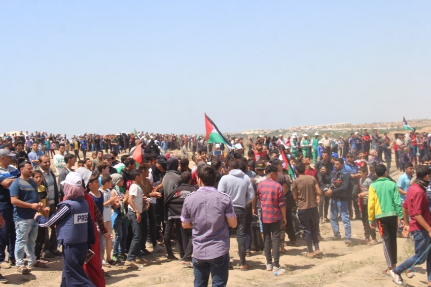 Gazze’deki Nakbe gösterilerinde 65 kişi yaralandı