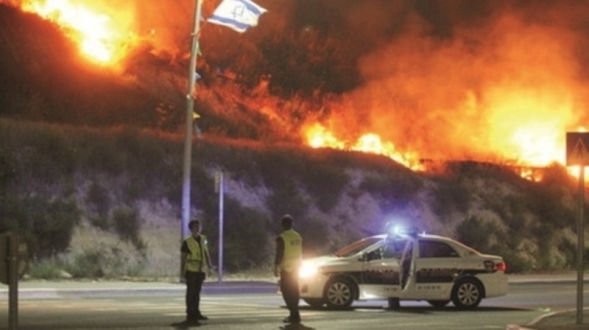 İsrail'de yangın: 8 yaralı
