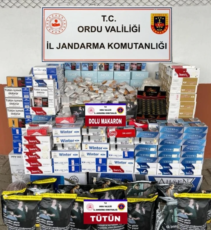 Jandarma ekiplerinden kaçak tütün operasyonu