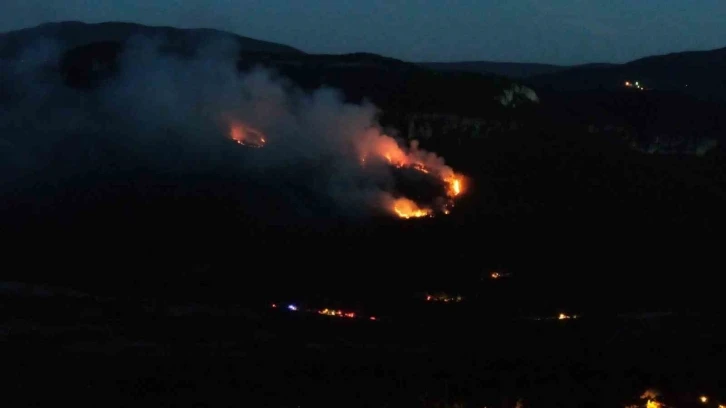 Karabük’teki orman yangınını söndürme çalışmaları karadan sürüyor
