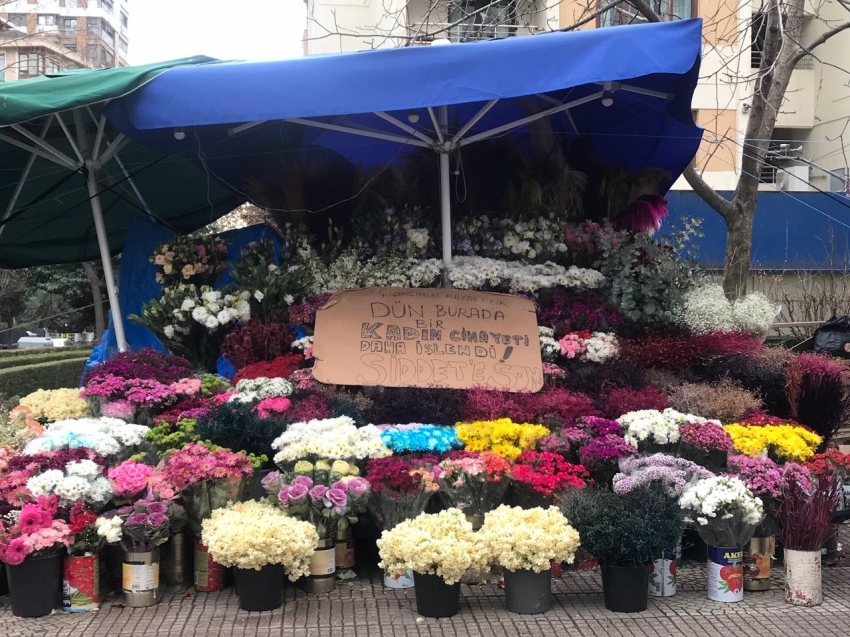 Kocası tarafından öldürülen çiçekçinin tezgahı sahipsiz kaldı