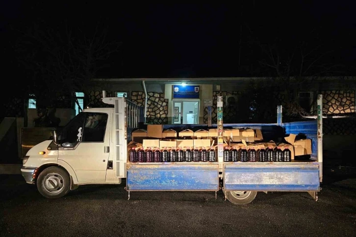 1500 litre kaçak alkol ele geçirildi