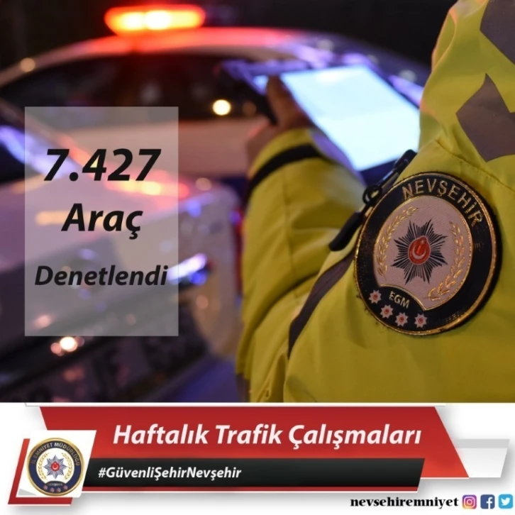 Nevşehir’de 7 bin araç denetlendi
