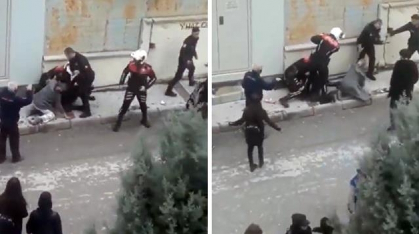 Polislerin şiddet uyguladığı video sosyal medyada infial yarattı