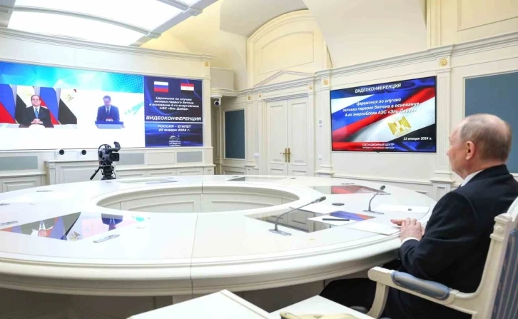 Putin: “Sisi ile özellikle Filistin-İsrail konusunda sürekli temas halindeyiz”
