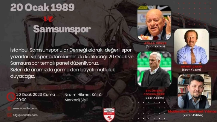 Samsunspor’un 20 Ocak 1989 kazası İstanbul’da anılacak
