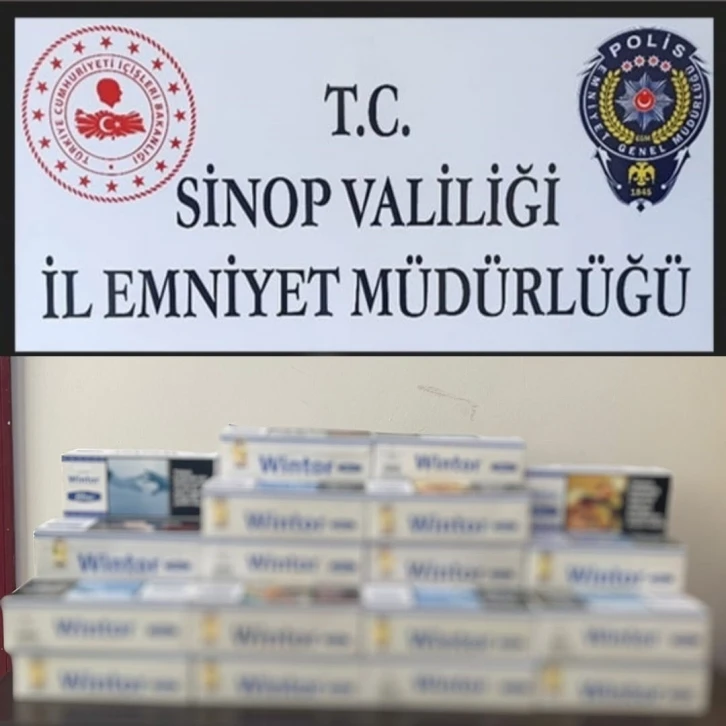 Sinop’ta 8 bin adet içi dolu makoron ele geçirildi:1 gözaltı
