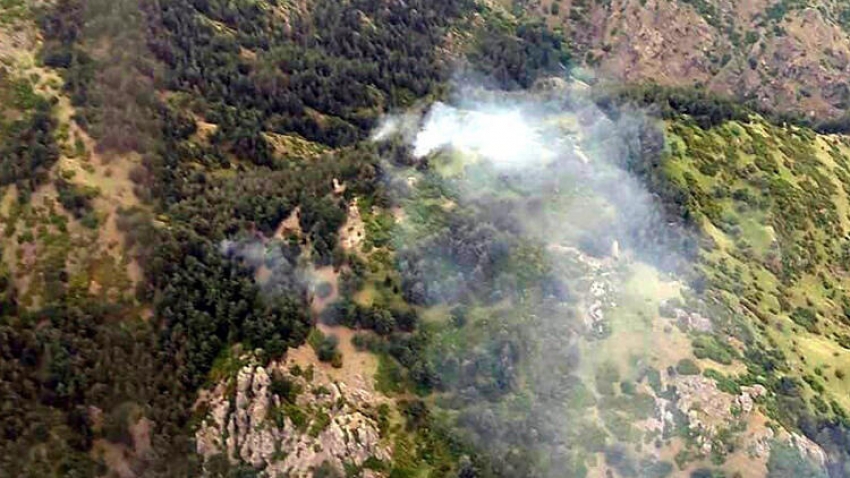 Spil Dağı Milli Parkı'nda yangın