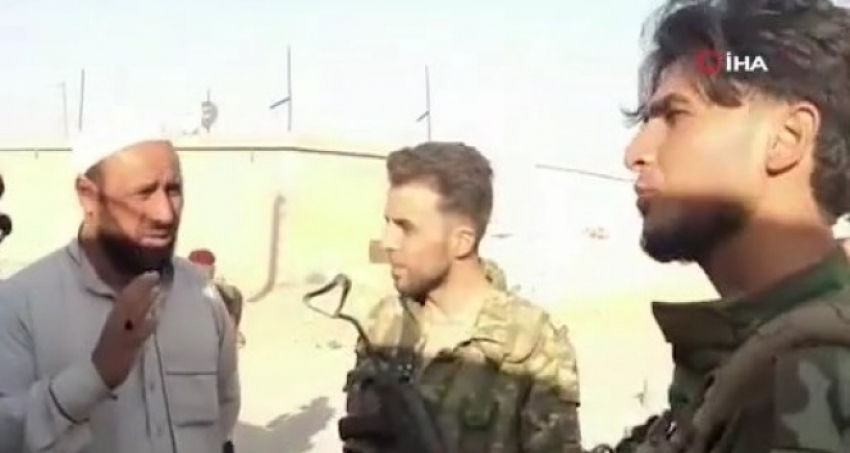 Suriye Milli Ordusu askerleri Resulayn'da sivillerle bir araya geldi