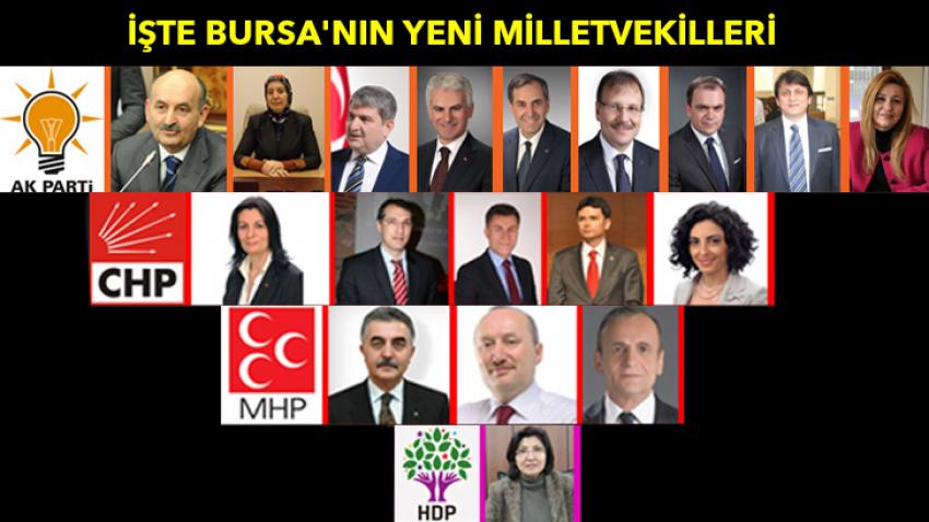 İşte Bursa'nın yeni milletvekilleri