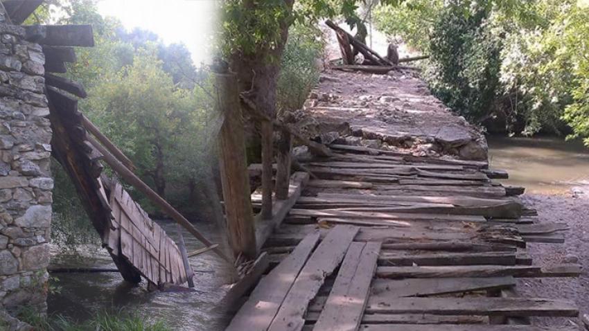 Bursa'da sürünün geçişi sırasında köprü çöktü, koyunlar...