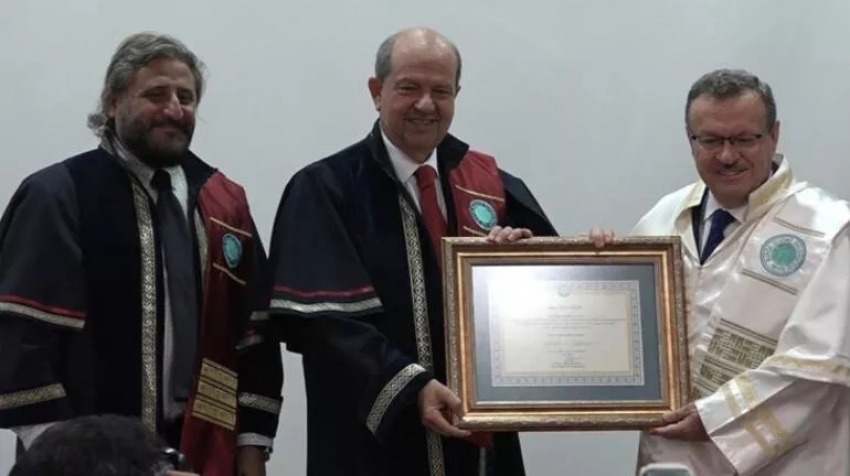Uludağ Üniversitesi'nden, KKTC Cumhurbaşkanı Tatar'a fahri doktora 