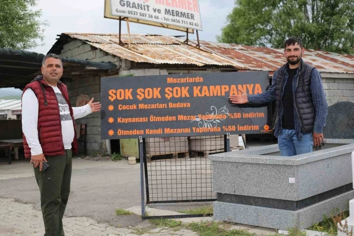 Varto’da ölmeyen kaynana için yüzde 50 indirimli mezar taşı kampanyası

