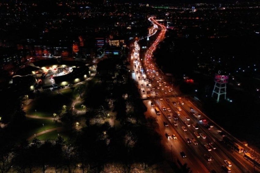 Bursa'da kısıtlama öncesi trafik yoğunluğu