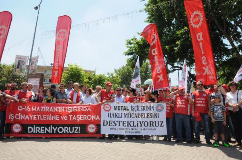 1970'deki büyük işçi direnişinin 45'inci yılında Bursa'da yürüdüler!