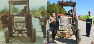 23 yıl sonra aynı yerde traktörüyle denetime takıldı
