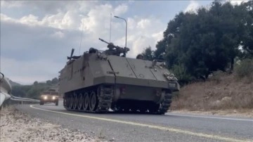AA ekibi, İsrail'in Lübnan sınırındaki gergin bekleyiş ile askeri hareketliliği görüntüledi