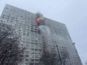 25 katlı binada yangın, 1 ölü, 8 yaralı