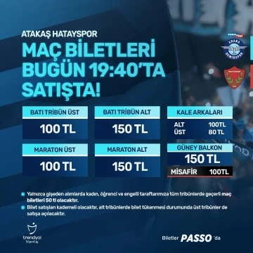 Adana Demirspor - Hatayspor maçının biletleri satışta

