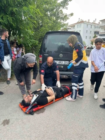 Aksaray’da otomobil bisiklete çarptı: 1 yaralı
