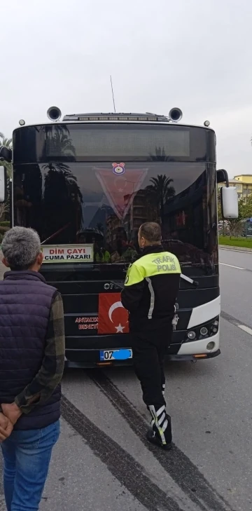 Alanya’da halk otobüslerine 38 bin 76 lira para cezası
