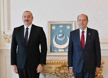 Aliyev, KKTC Cumhurbaşkanı Tatar ile görüştü
