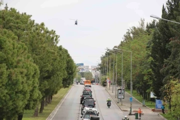 Antalya’da helikopter destekli polis korteji
