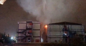 Ataşehir’de inşaat şantiyesinde korkutan yangın
