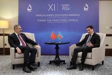 Bakan Fidan, Azerbaycanlı mevkidaşı Bayramov ve Azerbaycan Cumhurbaşkanı Yardımcısı Hacıyev ile görüştü