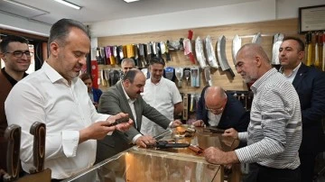 Başkan Aktaş, Bursa Bıçakçılar Çarşısı esnafını ziyaret etti 