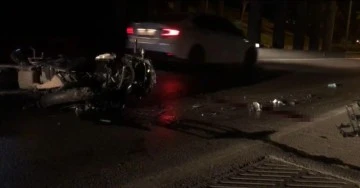 Bursa'da korkunç kaza: Genç motosiklet sürücüsü ekskavatöre çarptı