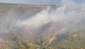 Bursa’daki yangın havadan görüntülendi