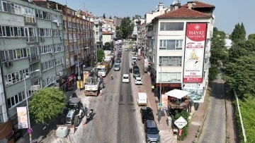 Bursa'nın en prestijli caddesinde yoğun çalışma