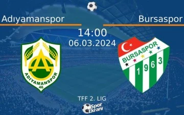 Bursaspor Adıyaman FK ile karşılaşıyor !